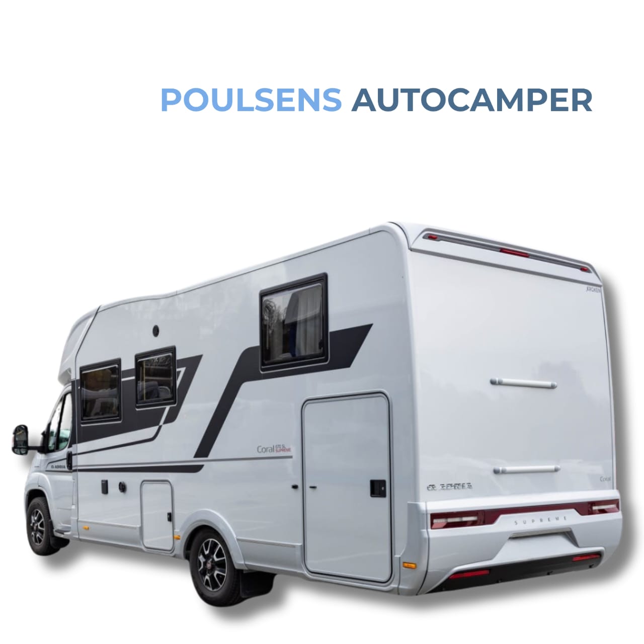 Vue arrière du camping‑car Adria CORAL 670 SL 2020 avec auvent