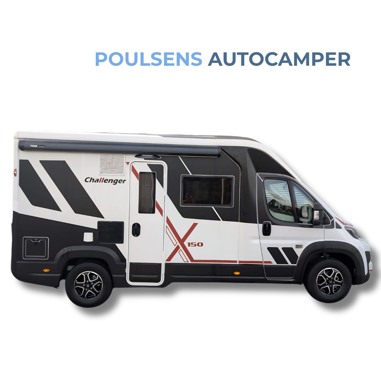 Vue extérieure du camping-car compact Challenger X150 2025 disponible chez Poulsens Autocamper