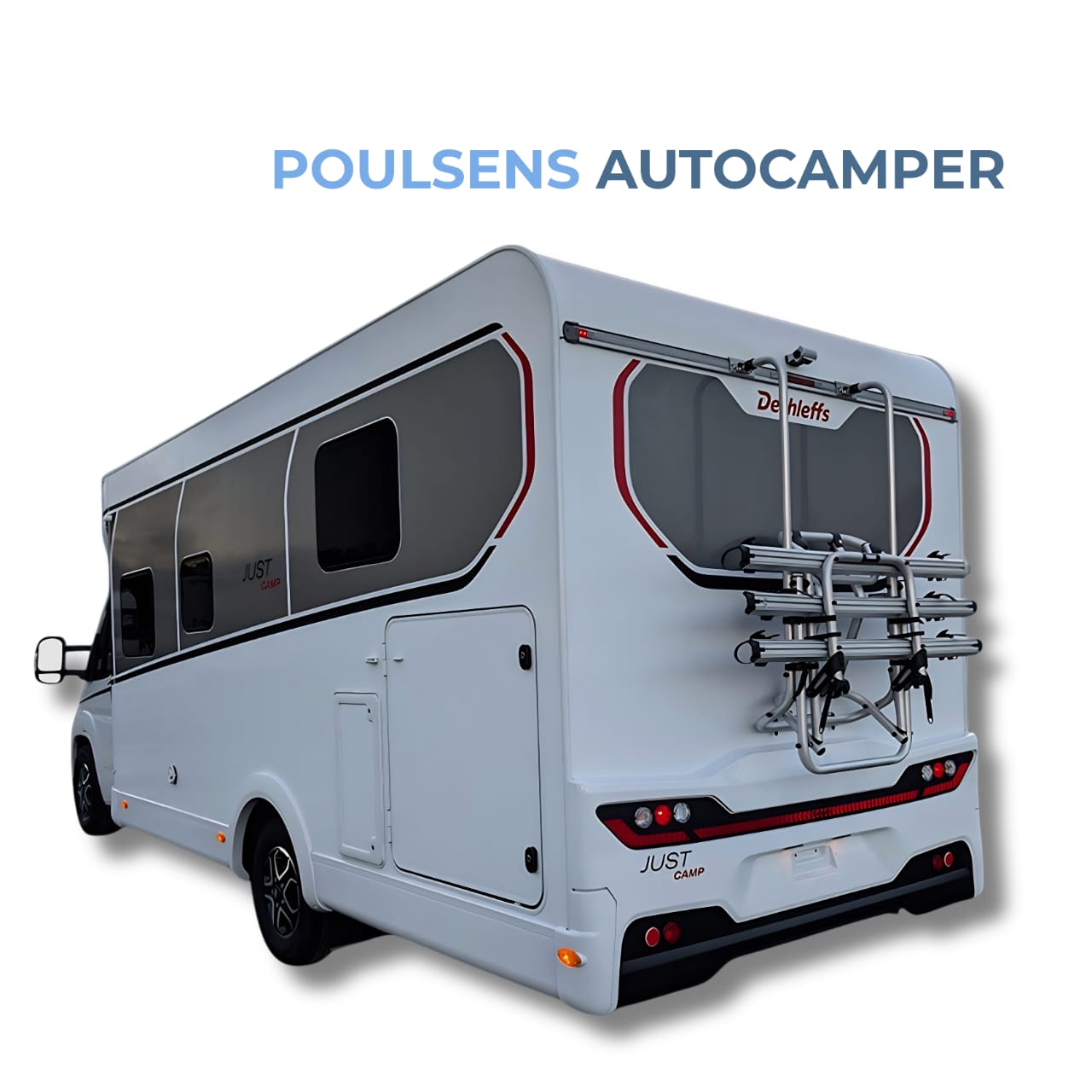 Vue arrière du camping-car semi-intégré Dethleffs Just Camp T 7052 2026 sur base Fiat Ducato