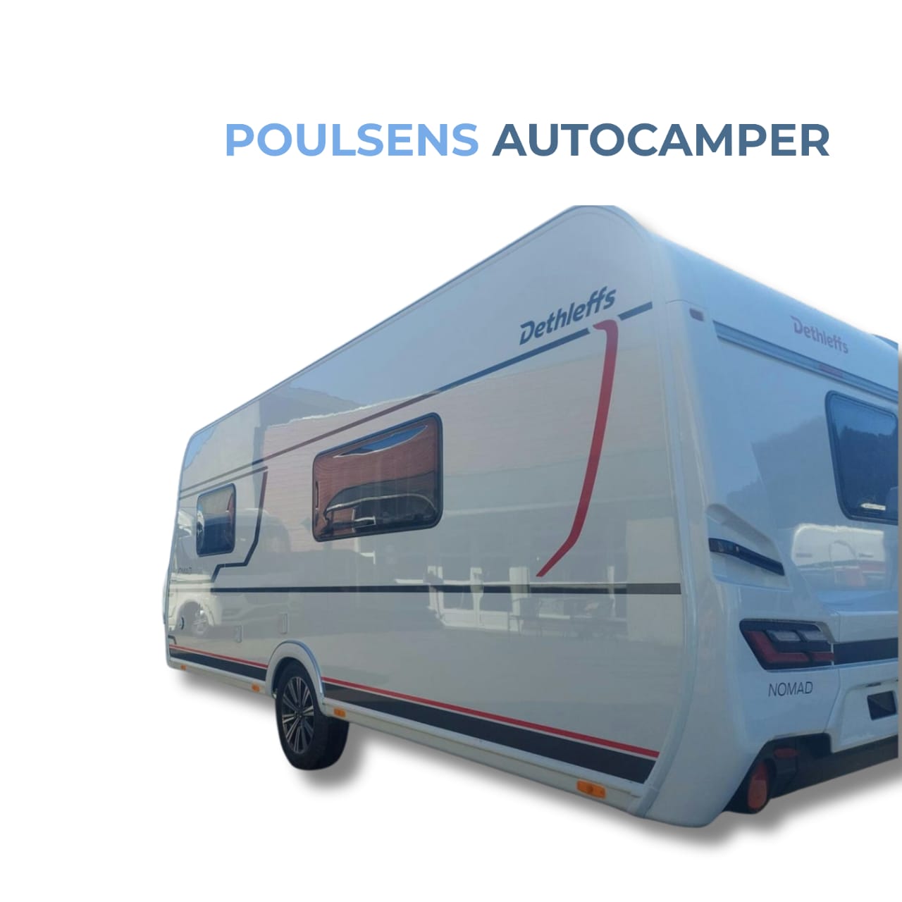 Vue arrière de la Dethleffs Nomad 490 EST