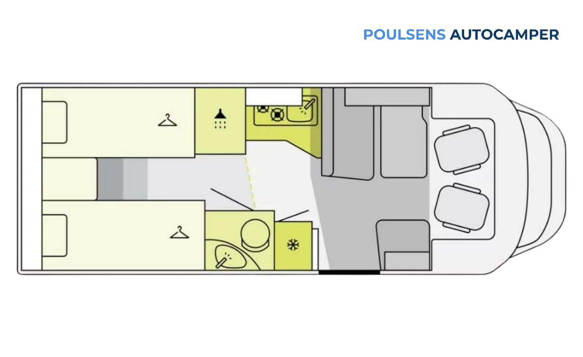 Vue extérieure du camping‑car semi‑intégré Etrusco T 7.4 SB 2026 avec jantes alliage