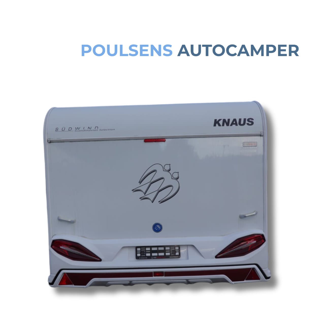 Vue arrière de la Knaus Scandinavian Selection 750 UFK
