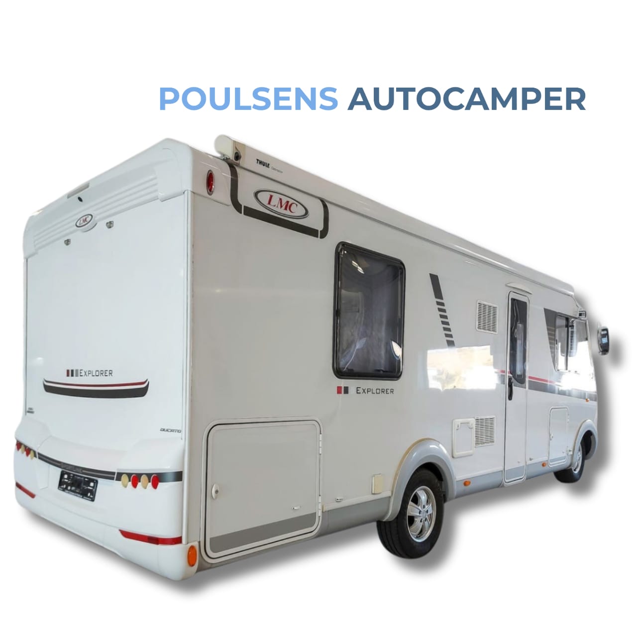 Vue arrière du LMC I 745 Sportline 2015 avec auvent