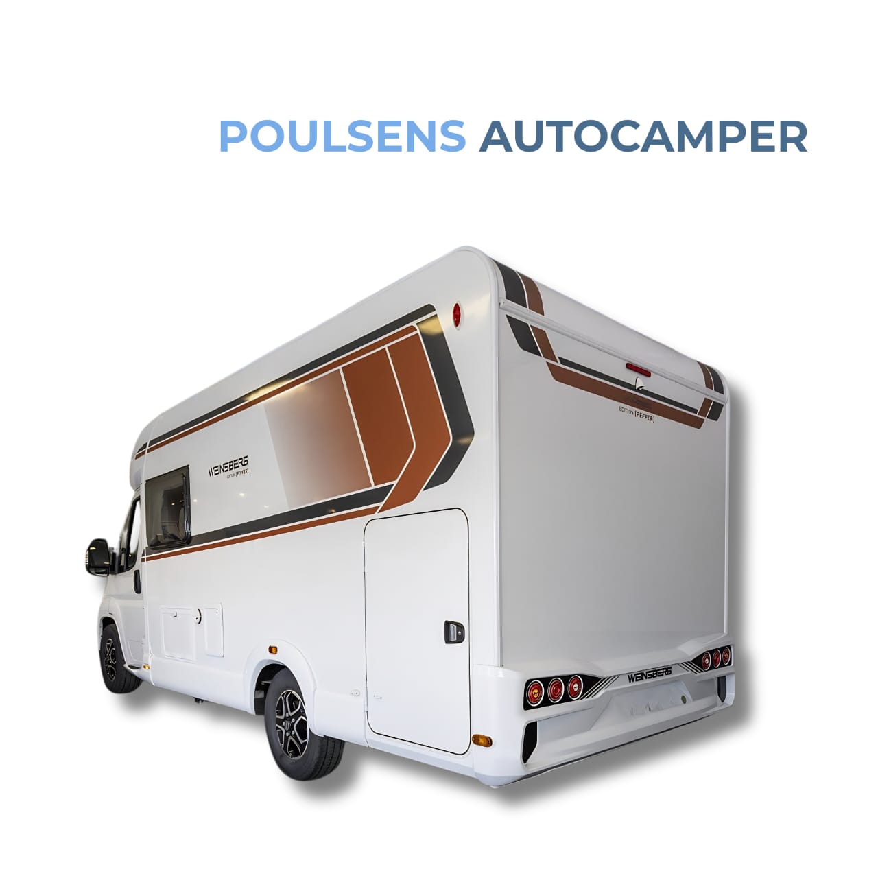 Vue arrière du camping-car semi-intégré Weinsberg CaraCompact Pepper 600 MEG 2026 sur base Fiat Ducato